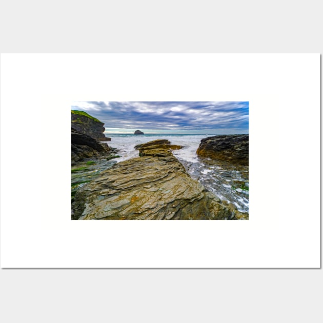 Trebarwith Strand at High Tide, Cornwall Wall Art by BrianPShaw